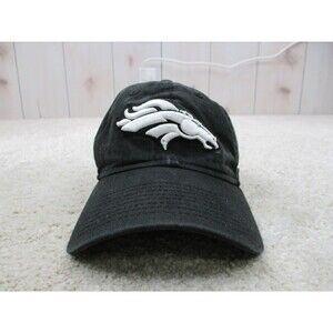 Denver Broncos Hat Cap Strap Back Adult Black White New Era NFL Football Mens